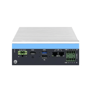 Compact Black IoT Android Gateway with RK 3568 Chipset, 12V-36V Power Range - The Inventory Master