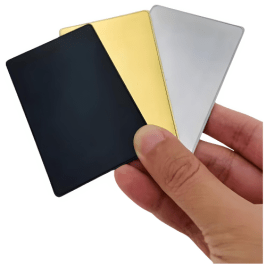 Custom RFID NFC Cards 13.56MHz Matte Black with Gold Finish – The Inventory Master