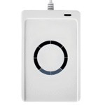 Compact Pearl White NFC RFID USB Reader with LED Indicators – The Inventory Master