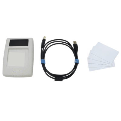 TIMUHF-588-3.png UHF RFID Desktop Reader & Writer, 42.65 ft Read Range, ISO 18000 Compliant – The Inventory Master