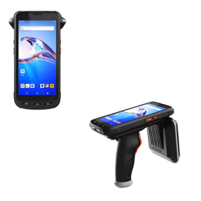 TIMUHF-653-3.png UHF RFID Handheld Reader, 5.5" Display, Android 10, 65 ft Range, 16 GB Storage – The Inventory Master