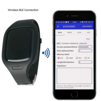 TIMUHF-745-2.png The Inventory Master Bluetooth RFID UHF Reader Wristband UHF Writer USB Contactless Portable Reader - Battery Capacity 550 mA