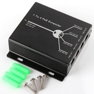 TIMERS-128-2.png The Inventory Master PoE Extender for IP camera Extend transmission distance with 10M or 100 M LAN ports network switch